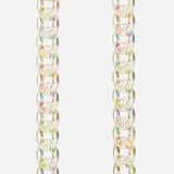 Close-up of the La Coque Française Sarah phone chain's iridescent holographic resin links.