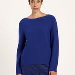 LANIUS violet boat-neck jumper, second front view