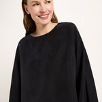 LANIUS black Bemberg cupro blouse with 3/4 sleeves, photo 4