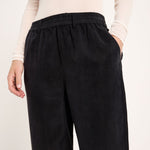 LANIUS black Bemberg cupro trousers with a relaxed fit, photo 4