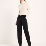 LANIUS black Bemberg cupro trousers with a relaxed fit, photo 2