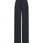 LANIUS midnight blue drawstring trousers in GOTS organic linen, photo 5