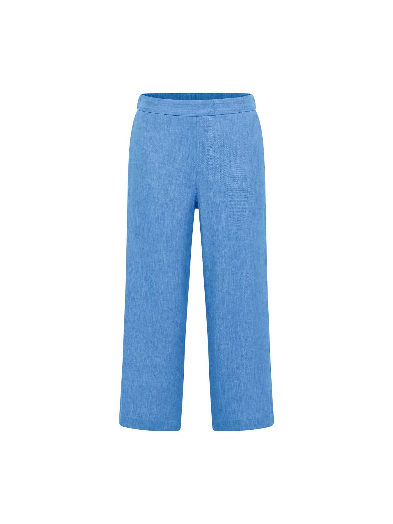 Linen & Organic Cotton Wide-Leg Culottes - Sky Blue by LANIUS — fair fashion in organic materials, view 2