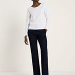 LANIUS white long-sleeve organic cotton T-shirt, photo 3