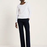 LANIUS white long-sleeve organic cotton T-shirt, photo 3
