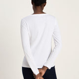 LANIUS white long-sleeve organic cotton T-shirt, photo 5