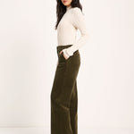 LANIUS Marlene wide-leg trousers in turtle organic cotton corduroy, photo 3