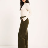 LANIUS Marlene wide-leg trousers in turtle organic cotton corduroy, photo 3