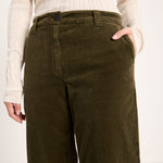 LANIUS Marlene wide-leg trousers in turtle organic cotton corduroy, photo 4