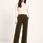LANIUS Marlene wide-leg trousers in turtle organic cotton corduroy, photo 2