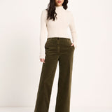 LANIUS Marlene wide-leg trousers in turtle organic cotton corduroy, photo 2