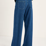 LANIUS Marlene pleated wide-leg jeans in mid-blue organic denim, photo 5
