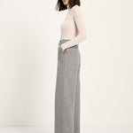 LANIUS Marlene flared trousers in grey melange wool flannel jersey, photo 3