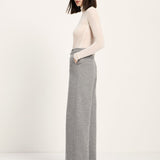 LANIUS Marlene flared trousers in grey melange wool flannel jersey, photo 3
