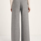 LANIUS Marlene flared trousers in grey melange wool flannel jersey, photo 5