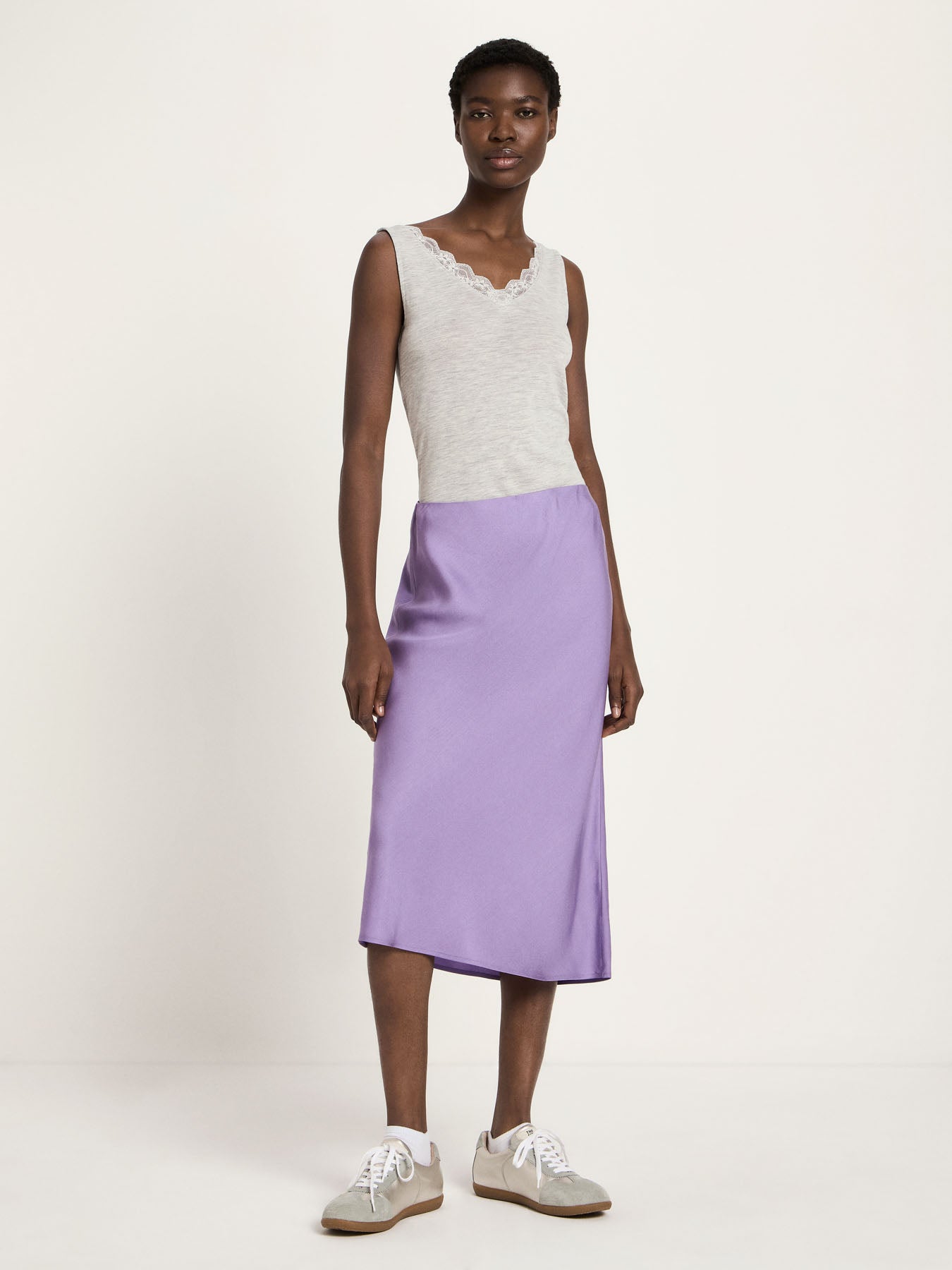 TENCEL™ Midi Skirt — Purple Haze by LANIUS — fair fashion in organic materials, view 3