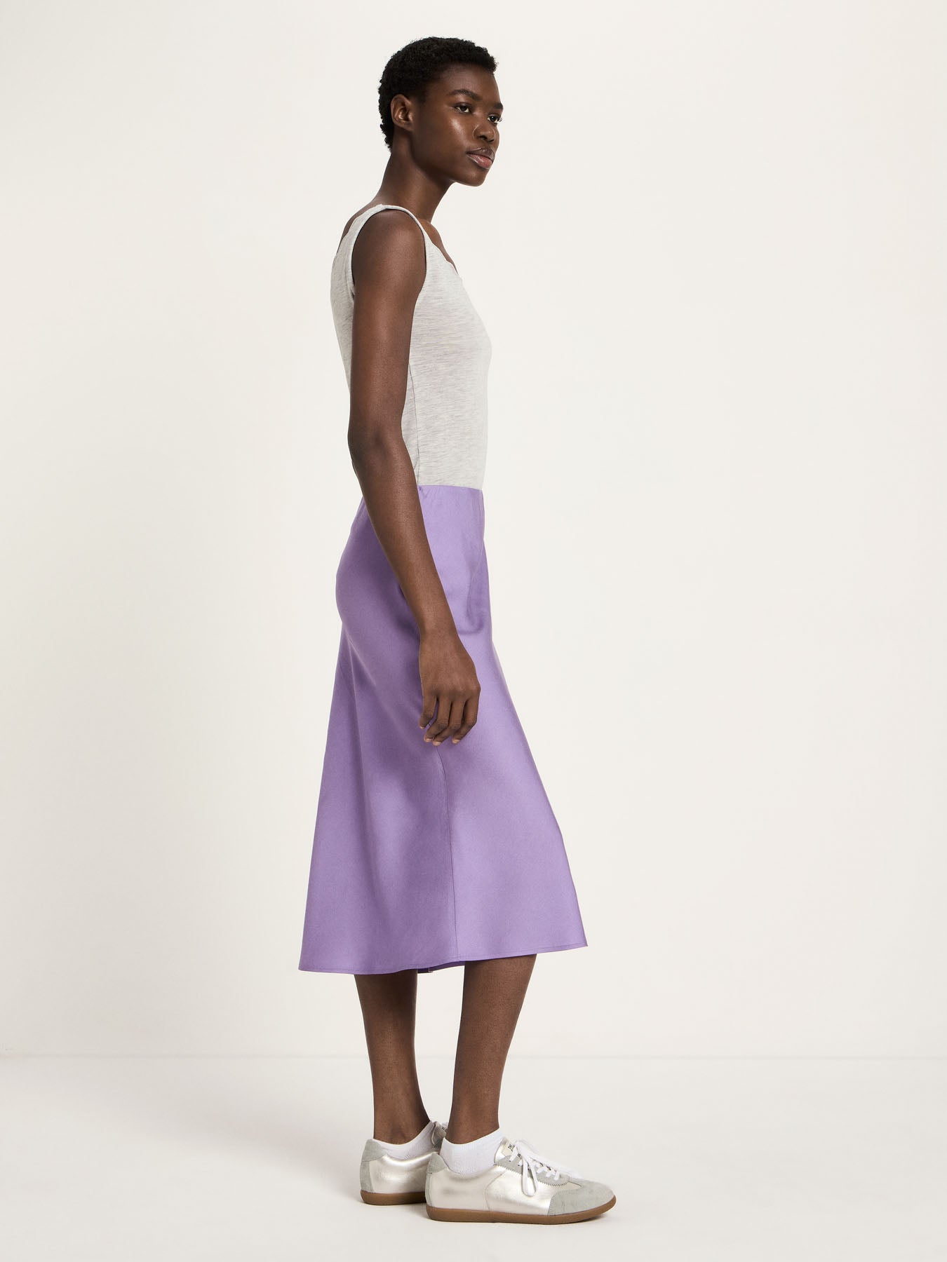 TENCEL™ Midi Skirt — Purple Haze by LANIUS — fair fashion in organic materials, view 4