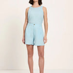 Organic Linen Shorts — Sky Blue by LANIUS — fair fashion in organic materials, view 5