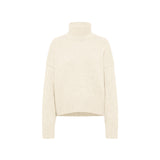 LANIUS oversized jumper in off-white organic virgin wool and cotton, front view