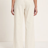 Pinstripe Marlene Trousers - Ecru & Black by LANIUS — fair fashion in organic materials, view 5