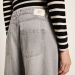 LANIUS Pleated Marlene Jeans – Light Grey Denim – view 5