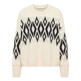LANIUS Norwegian sweater in ecru and black – flat lay