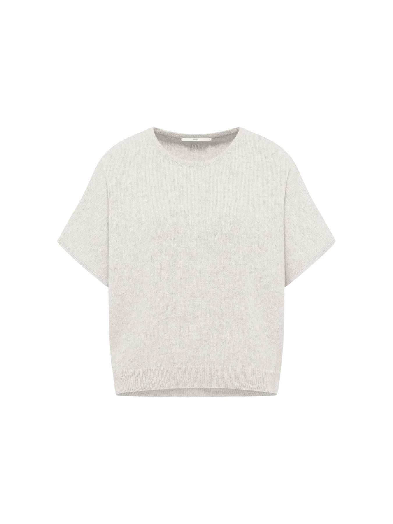 LANIUS knit vest in grey melange – flat lay