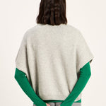 LANIUS knit vest in grey melange – back view