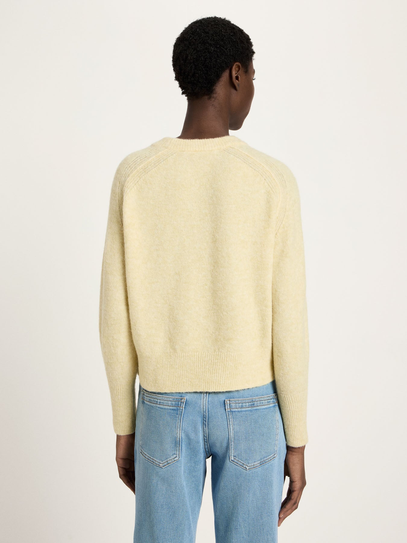 LANIUS Raglan Sweater in pastel sun melange stripes – alpaca & virgin wool, 99things.ch