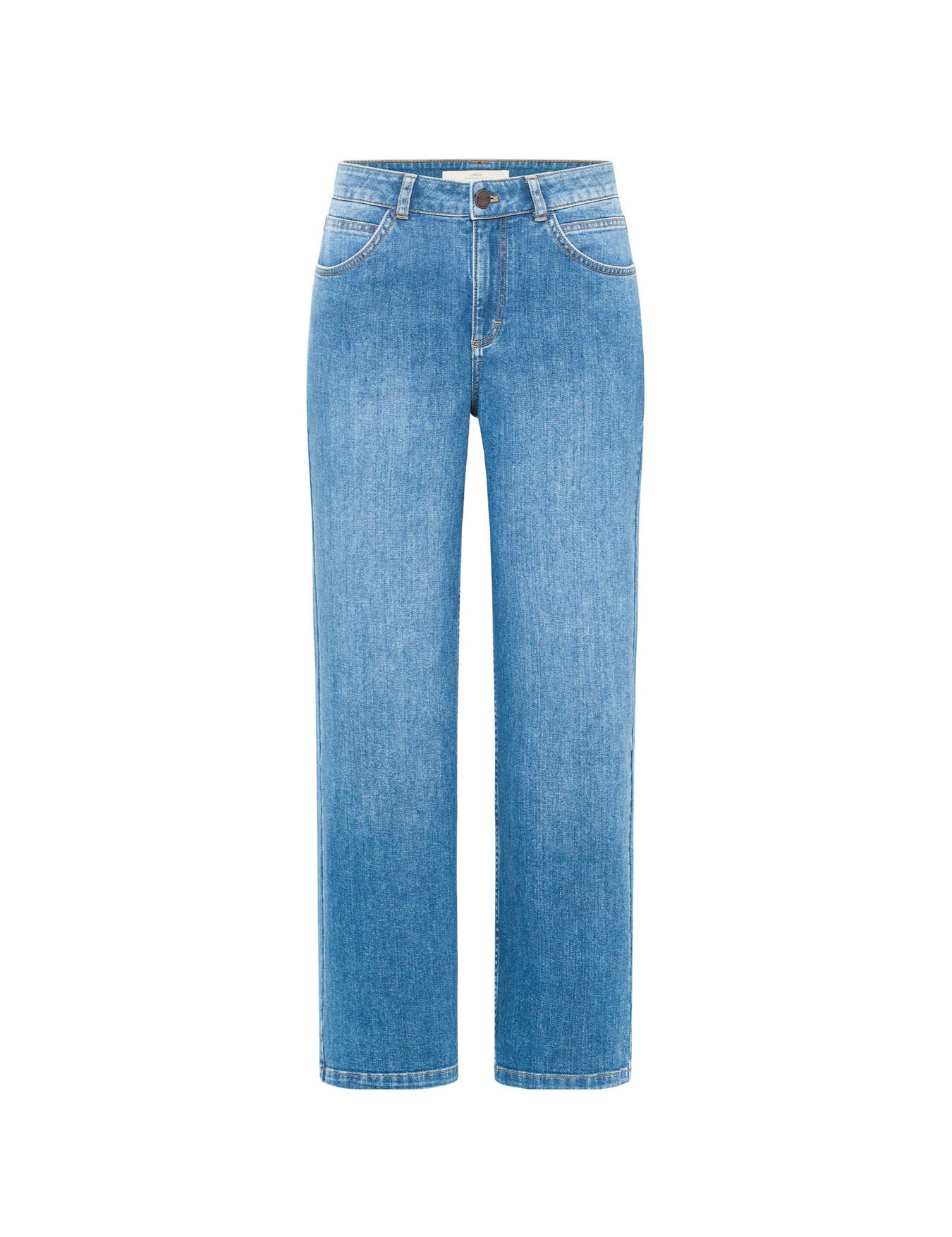 Lanius relaxed jeans in mid blue organic Candiani denim, premium sustainable fashion at 99things.ch Switzerland