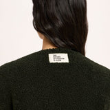 LANIUS reversible quilted jacket in turtle with a boxy cut and piped pockets, another view
