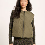 LANIUS reversible quilted jacket in turtle with a boxy cut and piped pockets, another view