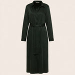 Shirt Dress — Forest Green by LANIUS — fair fashion in organic materials, front view