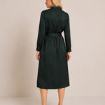Shirt Dress — Forest Green by LANIUS — fair fashion in organic materials, view 4