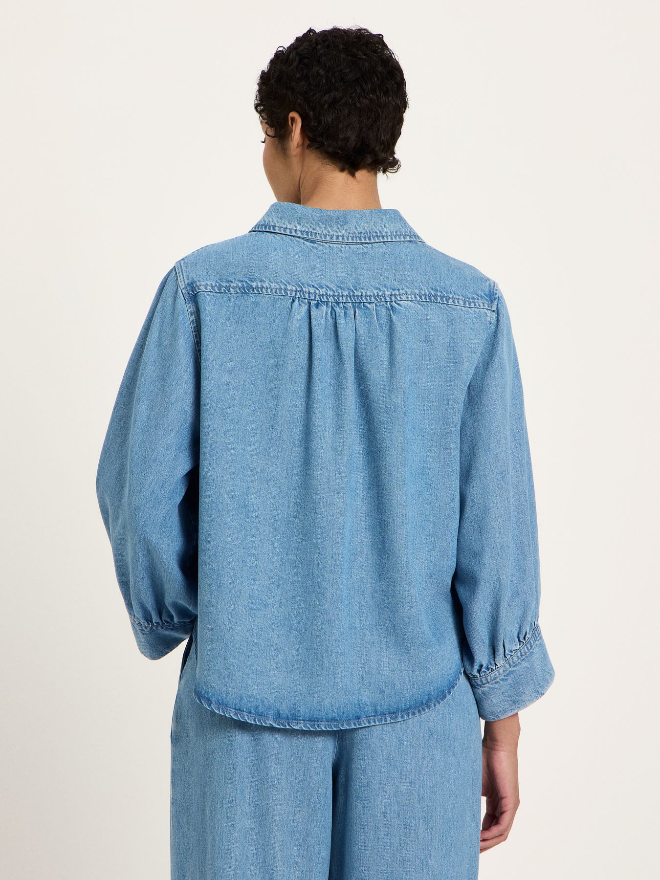 TENCEL Soft Denim Blouse - Medium Wash by LANIUS — fair fashion in organic materials, view 6