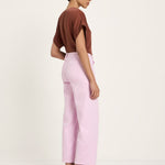 LANIUS orchid straight-leg trousers in GOTS organic cotton, photo 3