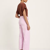 LANIUS orchid straight-leg trousers in GOTS organic cotton, photo 3