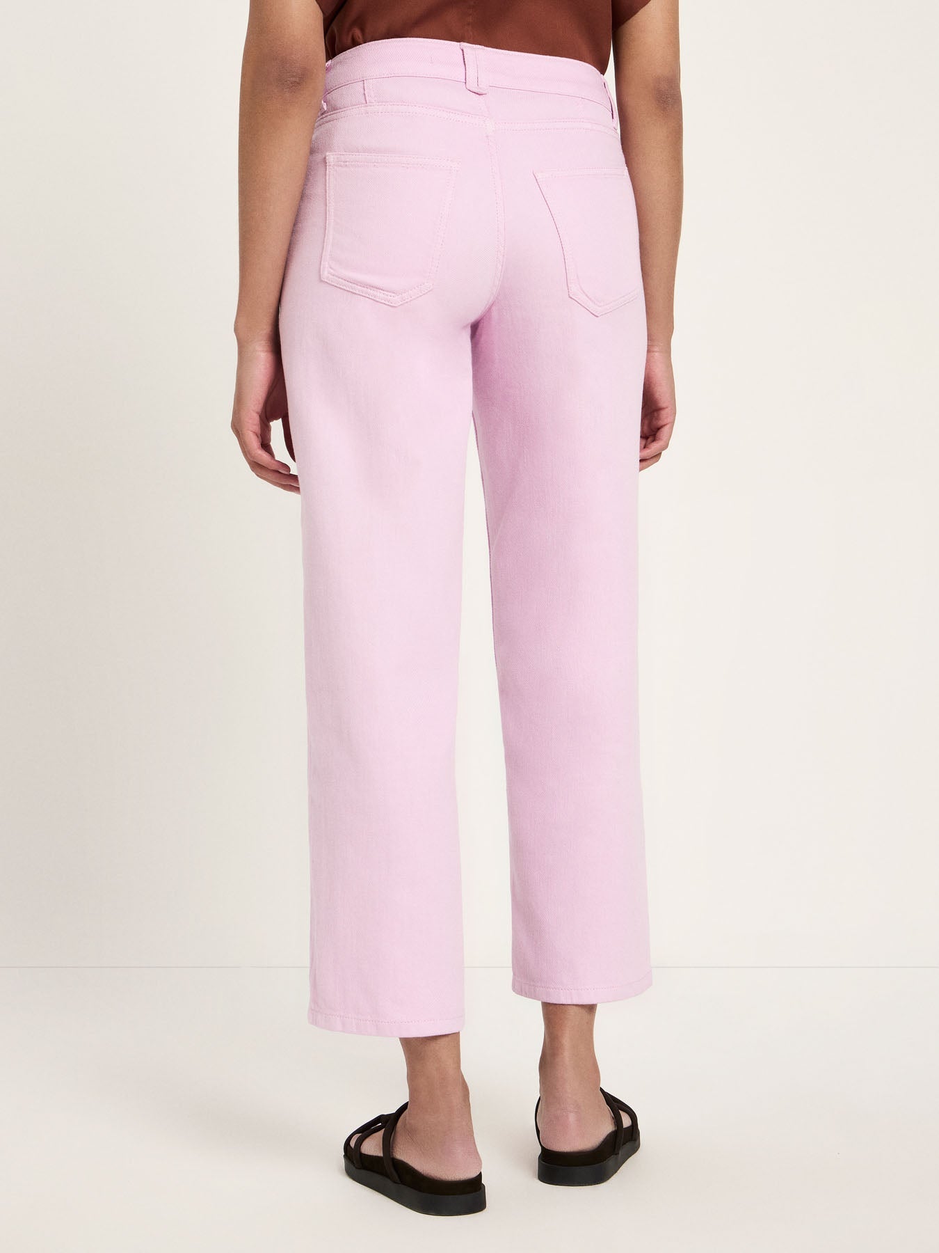 LANIUS orchid straight-leg trousers in GOTS organic cotton, photo 4