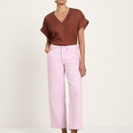 LANIUS orchid straight-leg trousers in GOTS organic cotton, photo 1