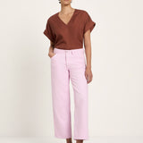 LANIUS orchid straight-leg trousers in GOTS organic cotton, photo 1