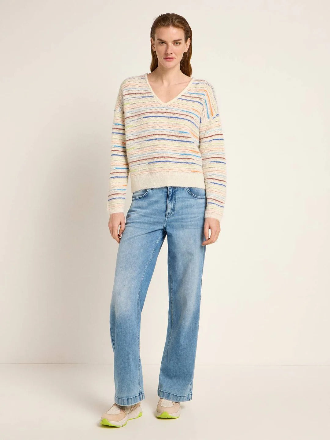 Striped Alpaca-Blend Sweater — Multicolour by LANIUS — fair fashion in organic materials, view 3