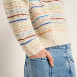 Striped Alpaca-Blend Sweater — Multicolour by LANIUS — fair fashion in organic materials, view 4