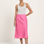 TENCEL™ Midi Skirt - Bright Orchid by LANIUS — fair fashion in organic materials, view 3