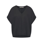 Draped V-Neck Top - Midnight Blue by LANIUS — fair fashion in organic materials, view 2