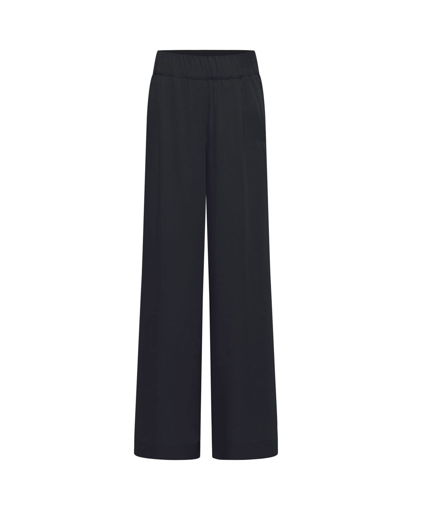 Wide-Leg Trousers - Midnight Blue by LANIUS — fair fashion in organic materials, front view