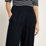 Wide-Leg Trousers - Midnight Blue by LANIUS — fair fashion in organic materials, view 4
