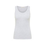 LANIUS grey melange round-neck top in GOTS organic cotton, photo 5