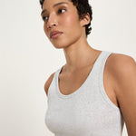 LANIUS grey melange round-neck top in GOTS organic cotton, photo 1