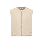 LANIUS reversible jacket in beige, quilted side – flat lay