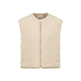 LANIUS reversible jacket in beige, quilted side – flat lay